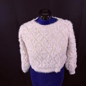 Vero Moda Baby Pink Argyle Super Soft Sweater/ Women’s Medium